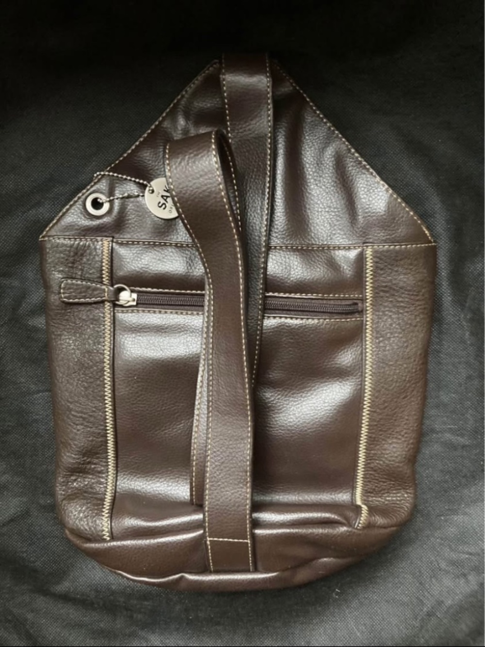 THE SAK vintage brown leather sling bag - Picture 2 of 5